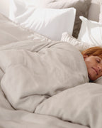 Linen Duvet Cover Set - Dove K/CK