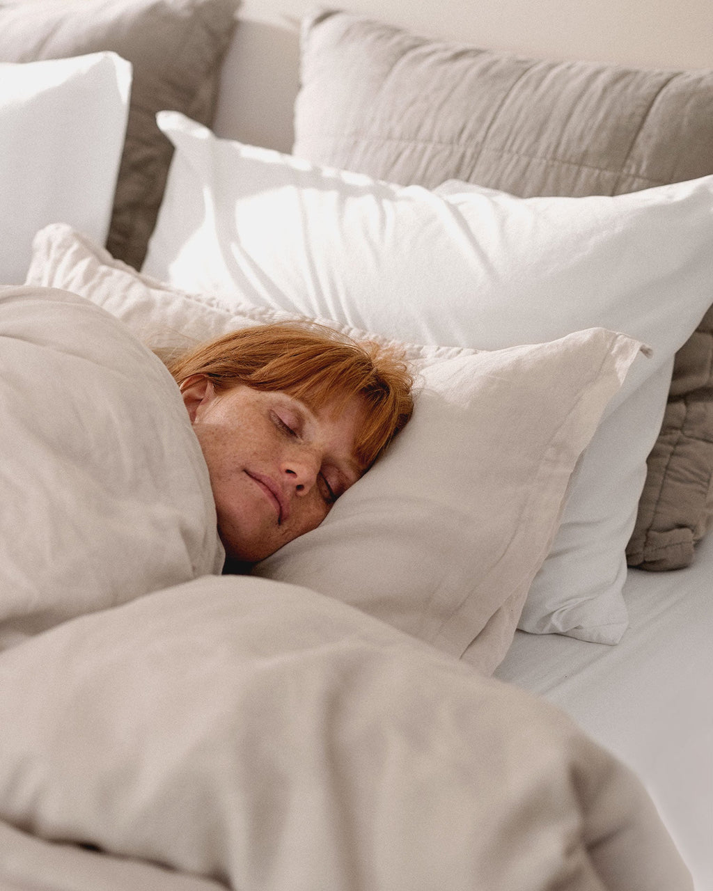 Linen Sham Set (Dove)