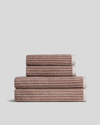 2+2 Pinstripe Bath Bundle -Adobe and Alabaster