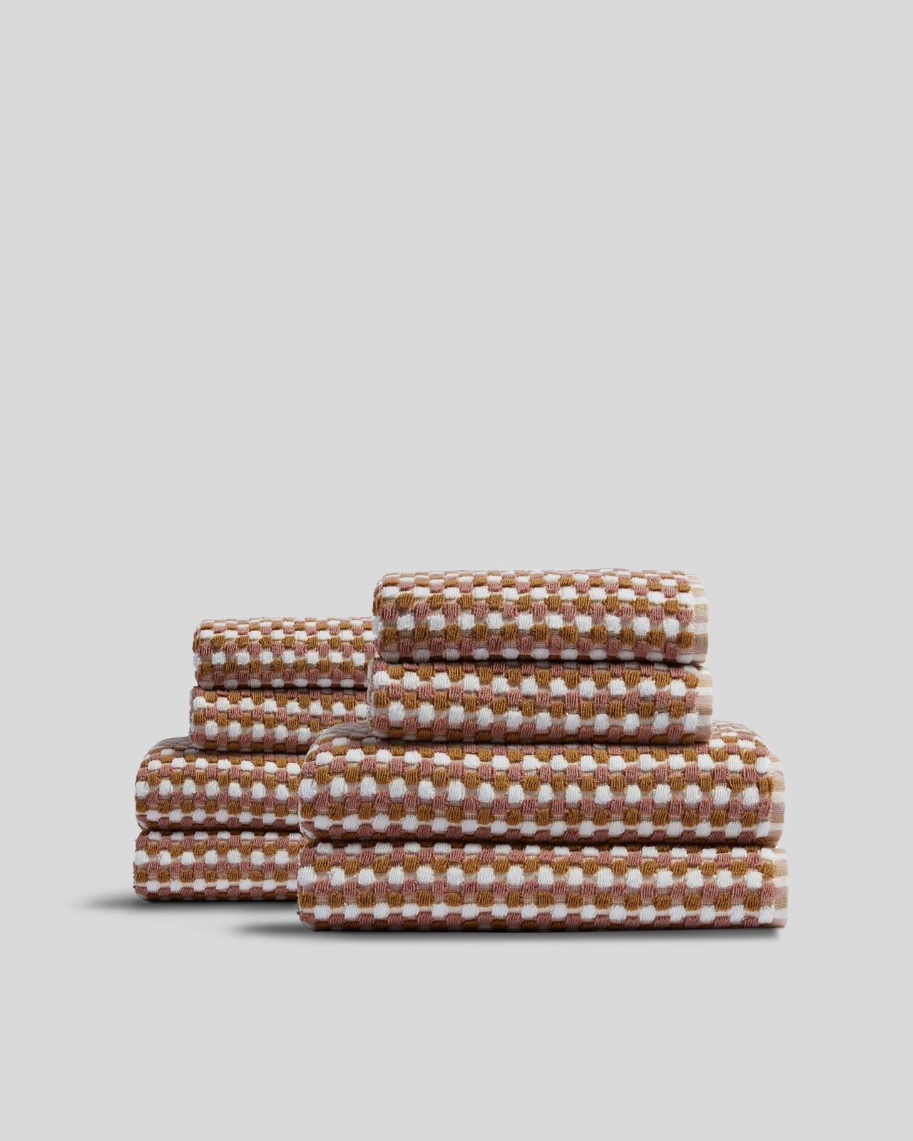 4+4 Organic Mosaic Bath Bundle - Ochre and Clay