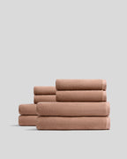 4+4 Organic Plush Bath Bundle - Adobe