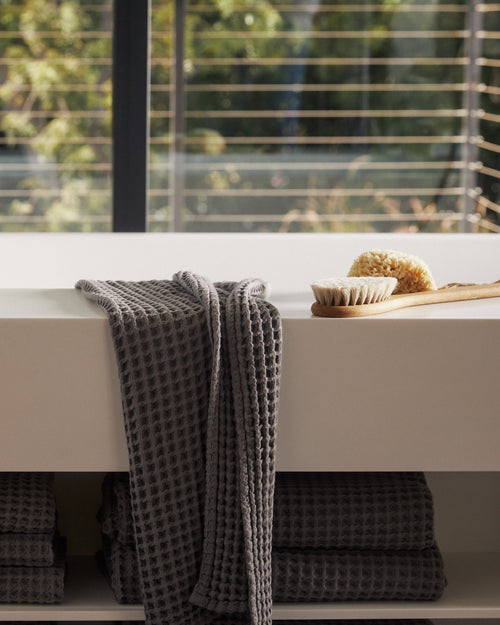 4+4 Waffle Bath Bundle - Charcoal