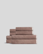 4+4 Pinstripe Bath Bundle - Adobe and Alabaster