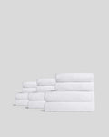 6+6 Soft Rib Bath Bundle - White