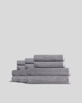 6+6 Pinstripe Bath Bundle -Pebble and Dove