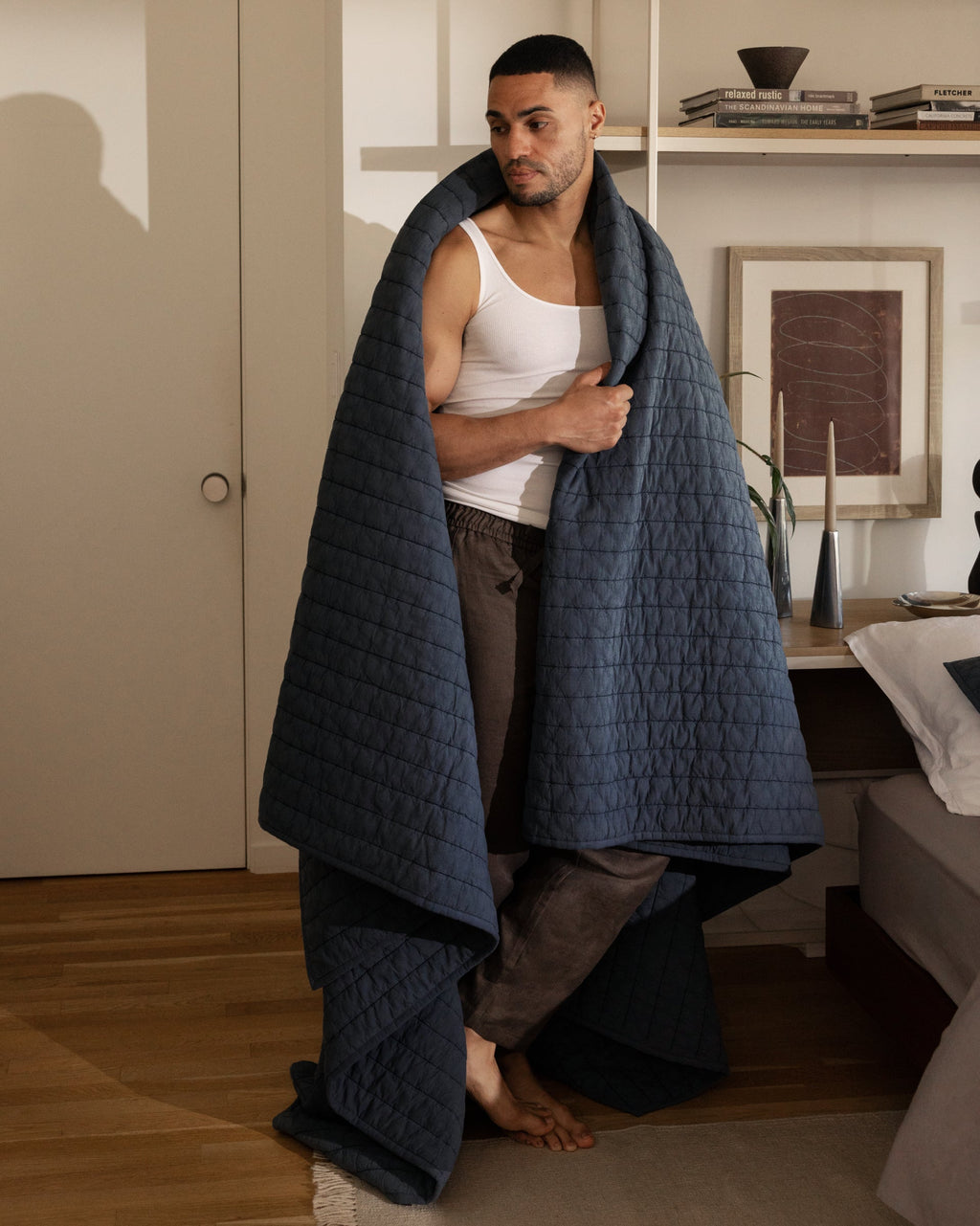 Garment Dyed Channel Quilt (Dusk)