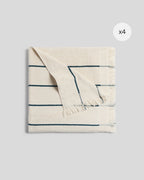 4x Bayside Beach Towel Bundle - Natural with Peacock