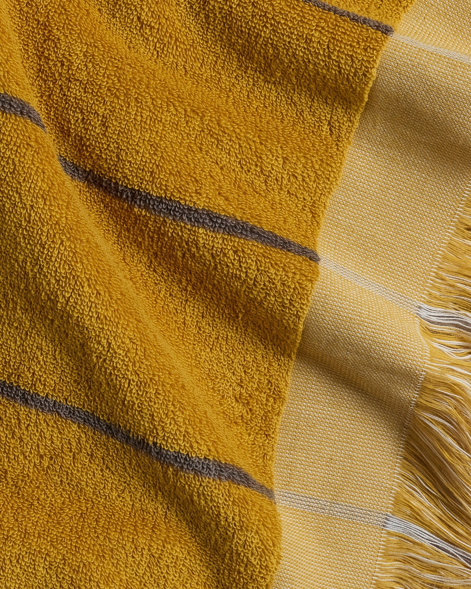 Bayside Beach Towel (Marigold with Warm Grey)