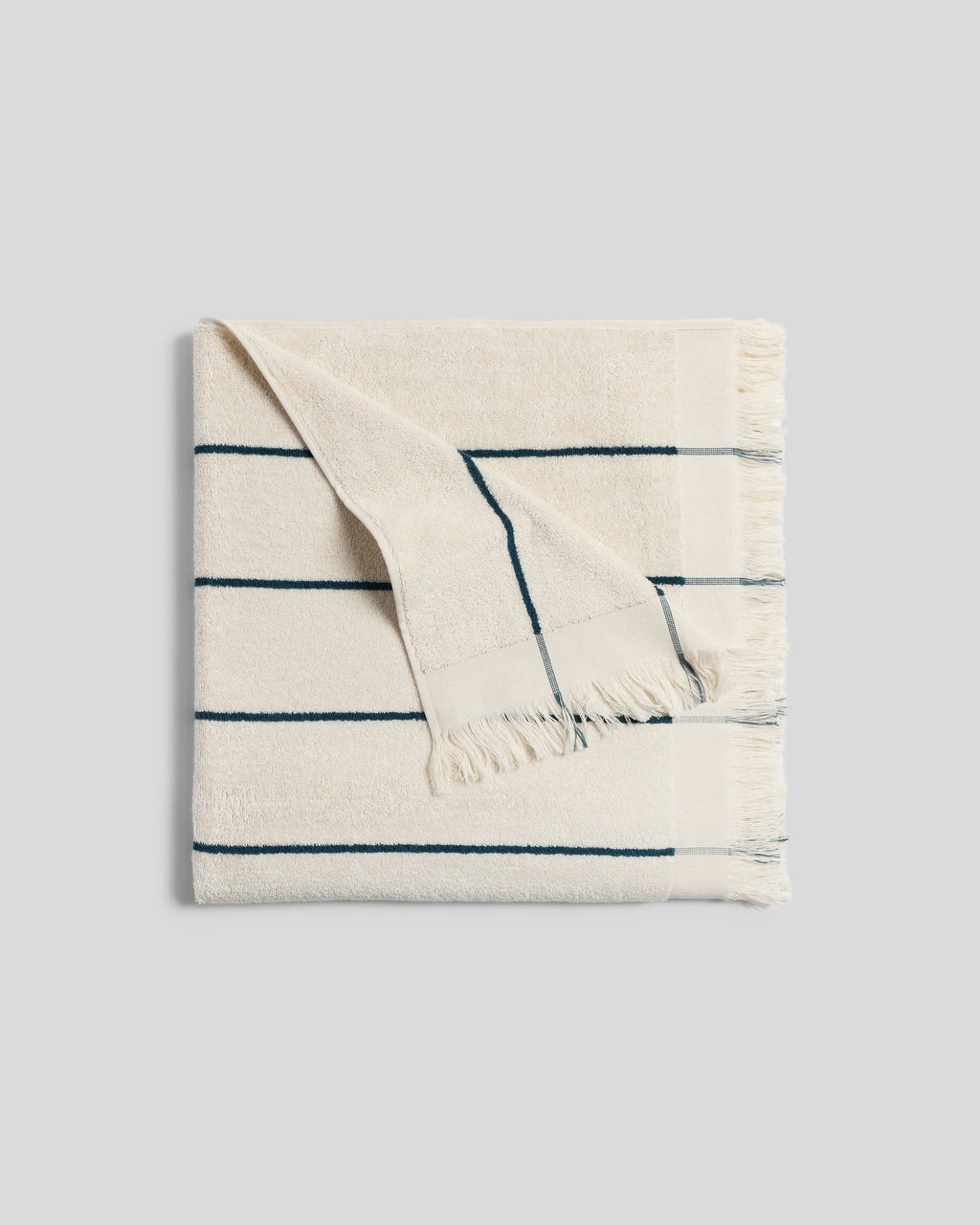 Bayside Beach Towel (Natural with Peacock)