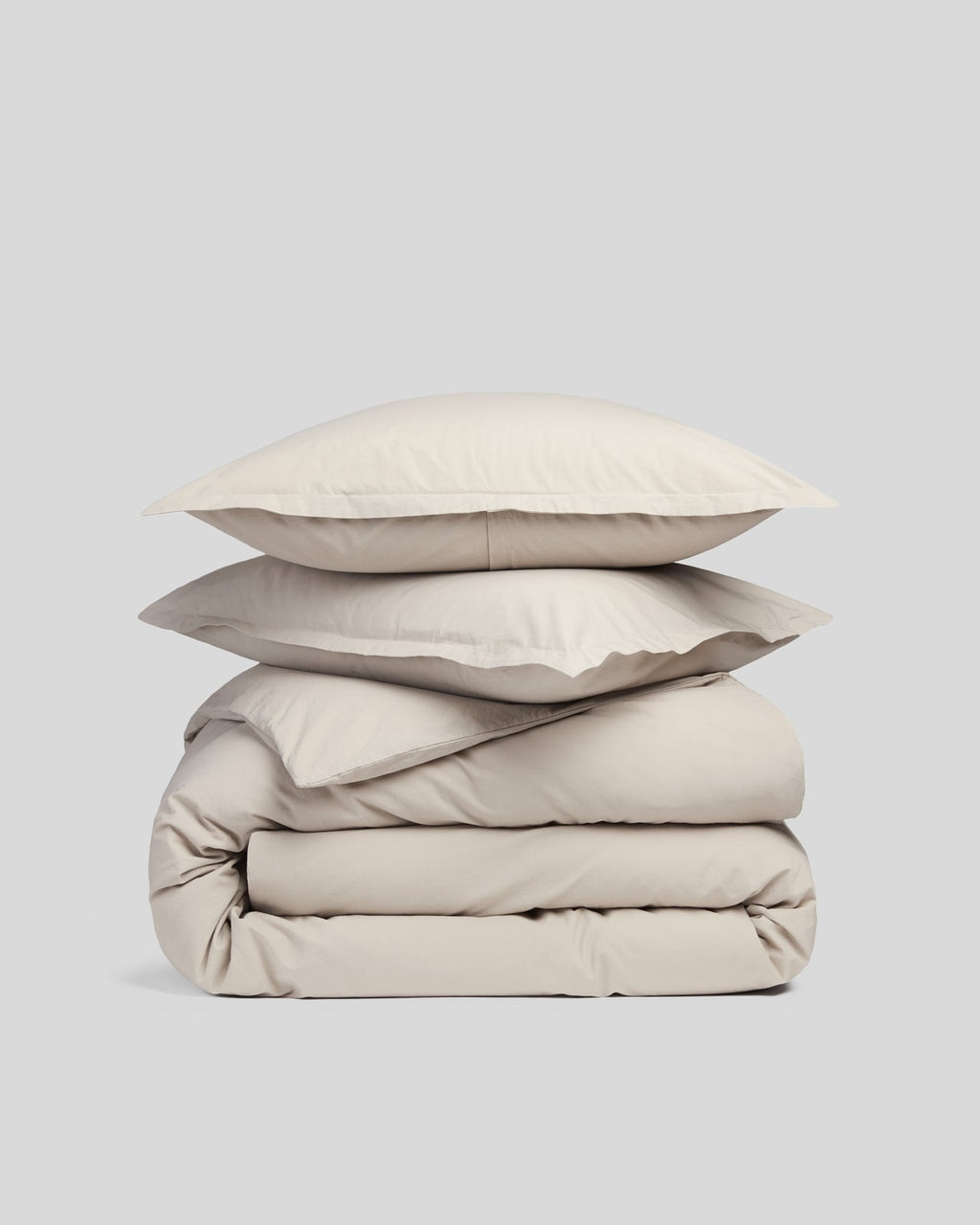 Brushed Cotton Duvet Cover Set - Bone K/CK