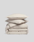 Brushed Cotton Duvet Cover Set - Bone K/CK