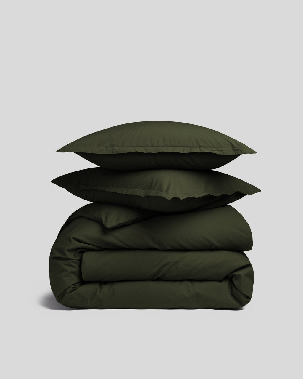 Brushed Cotton Duvet Cover Set - Evergreen TW/XL