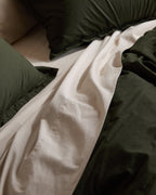Brushed Cotton Duvet Cover Set - Evergreen K/CK