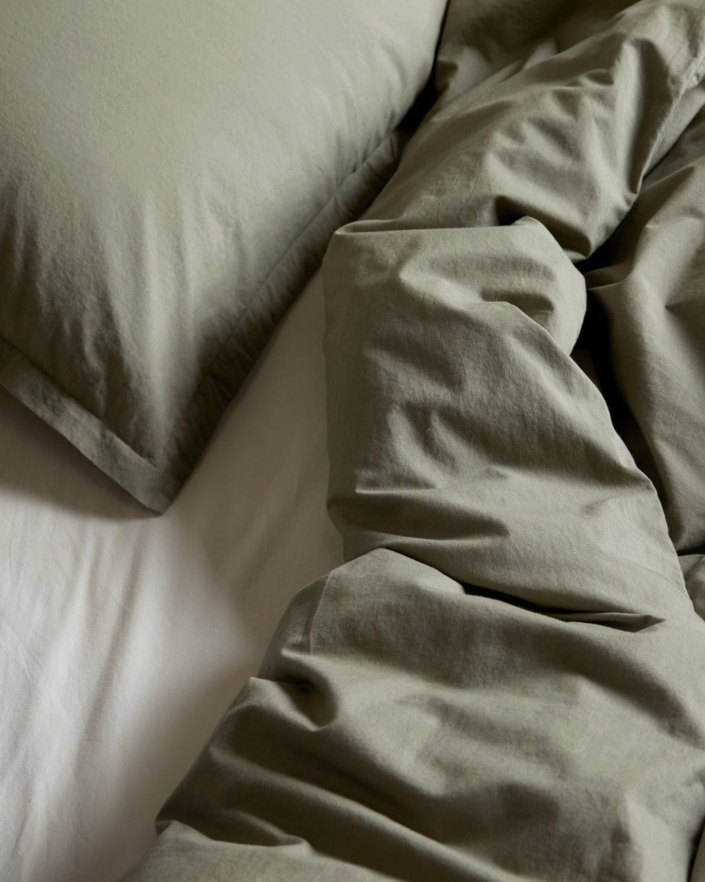 Brushed Cotton Duvet Cover Set - Moss F/Q