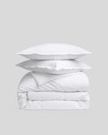 Brushed Cotton Duvet Cover Set - White TW/XL