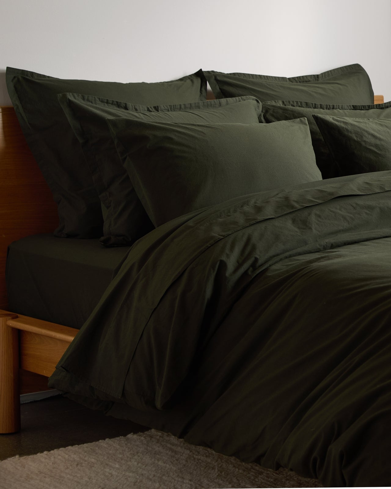 Brushed Cotton Fitted Sheet (Evergreen)