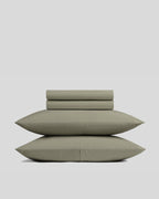 Brushed Cotton Sheet Set - Moss K/CK