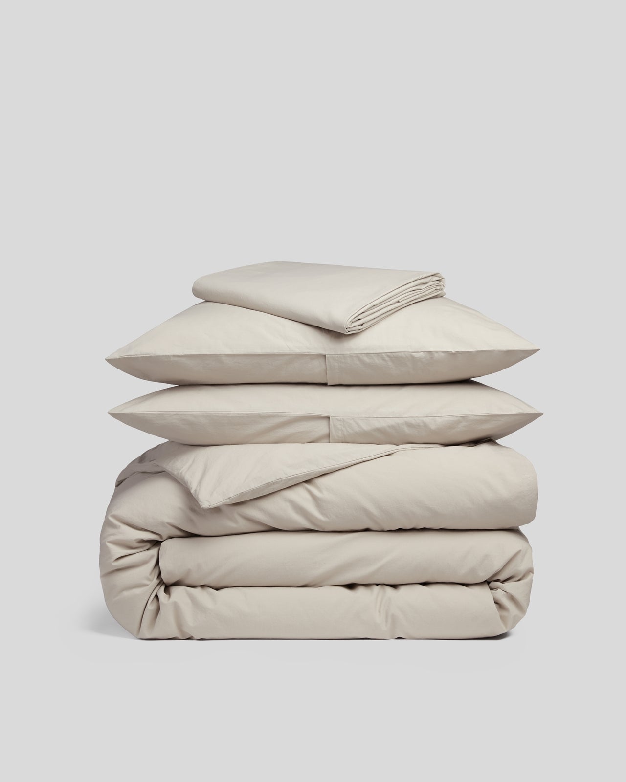 Brushed Cotton Venice Set - Bone F/Q