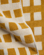 Capri Check Beach Towel (Marigold with Natural)