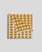 Capri Check Beach Towel (Marigold with Natural)