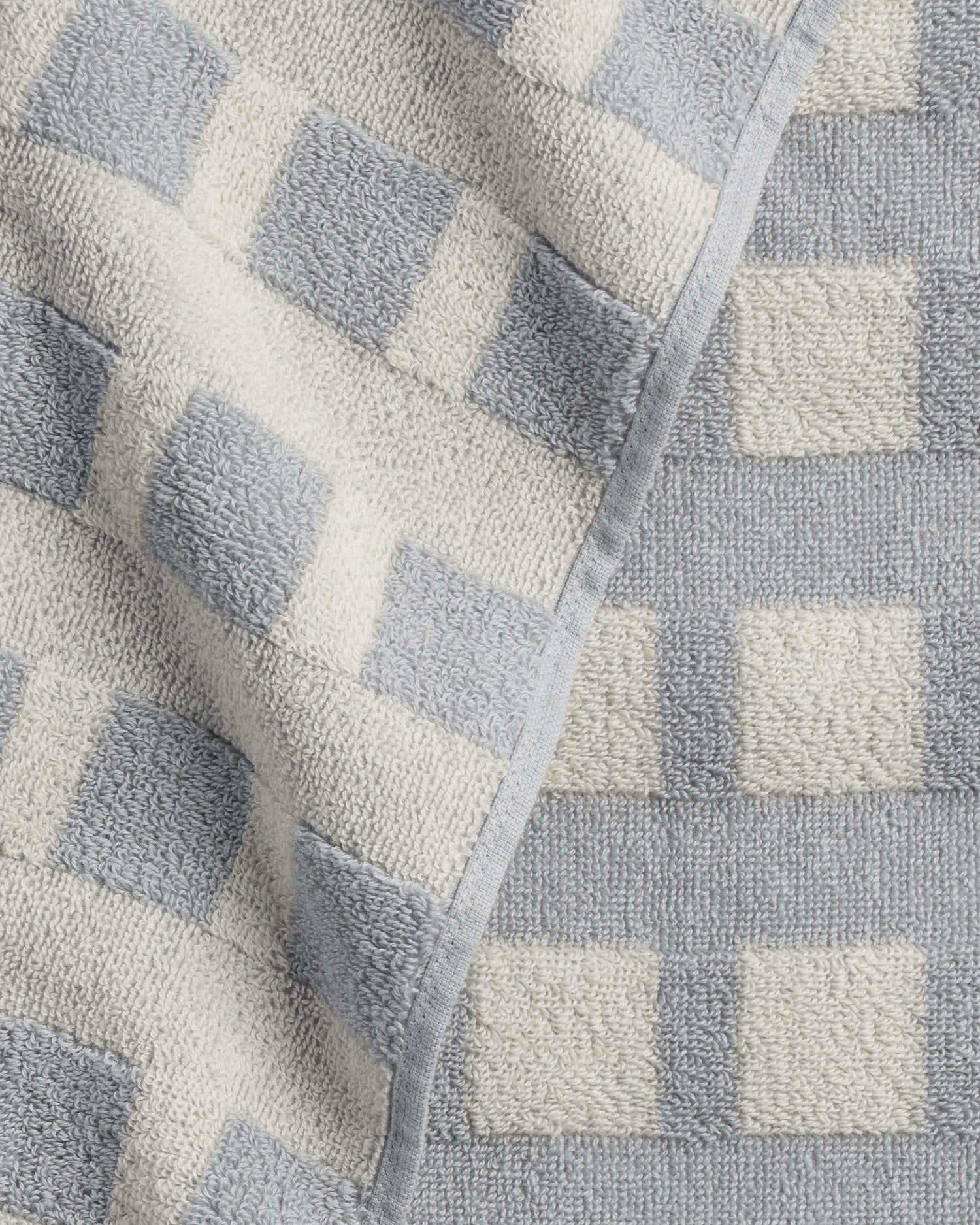 Capri Check Beach Towel (Sky with Natural)