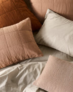 Linen Box Quilted Sham Set (Adobe)