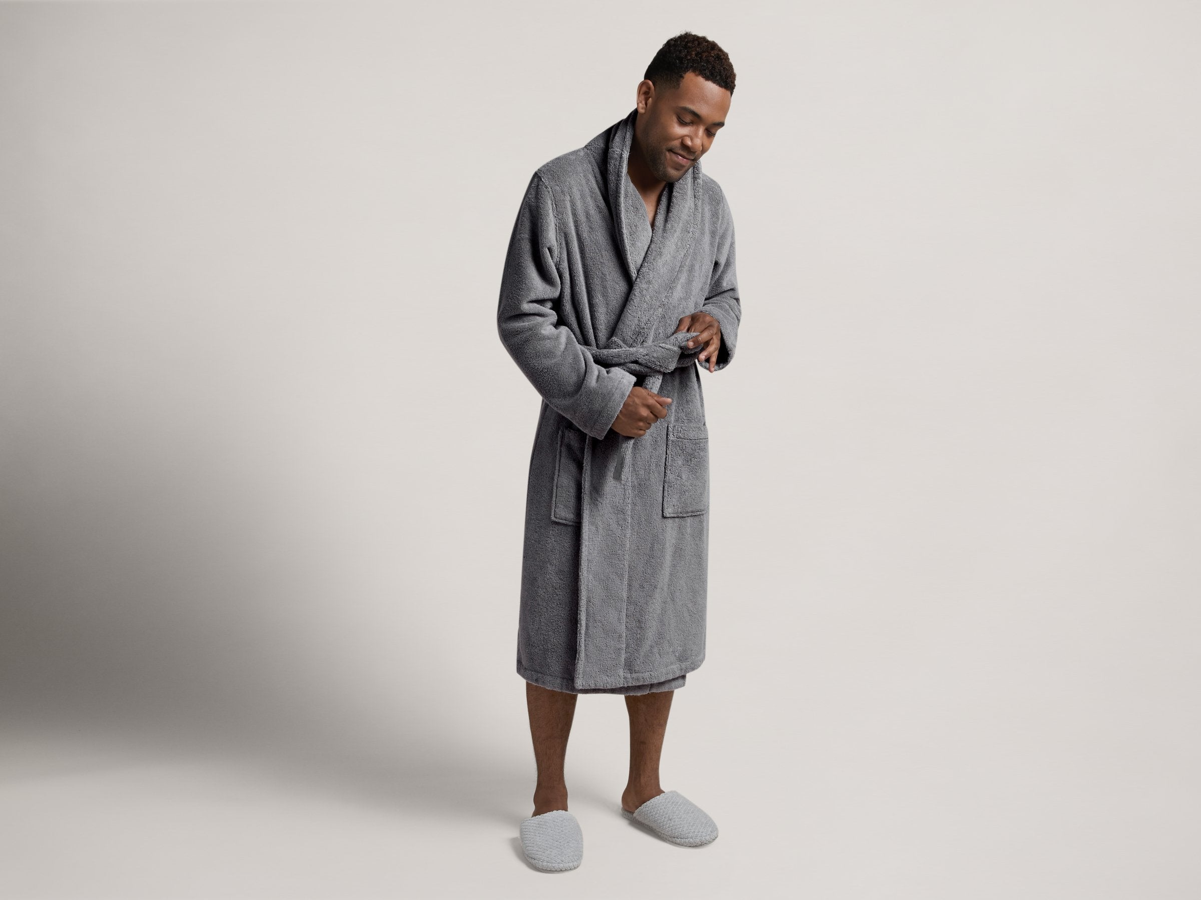 Classic Turkish Cotton Robe (Stone)