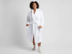 Classic Turkish Cotton Robe (White)