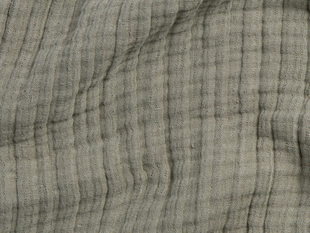 Cloud Linen Gauze Throw (Moss)