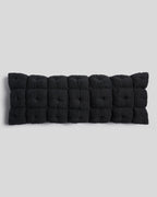 Cloud Linen Puff Lumbar Pillow Cover - FINAL SALE (Soft Black)