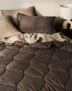 Cotton Drift Comforter (Warm Grey)