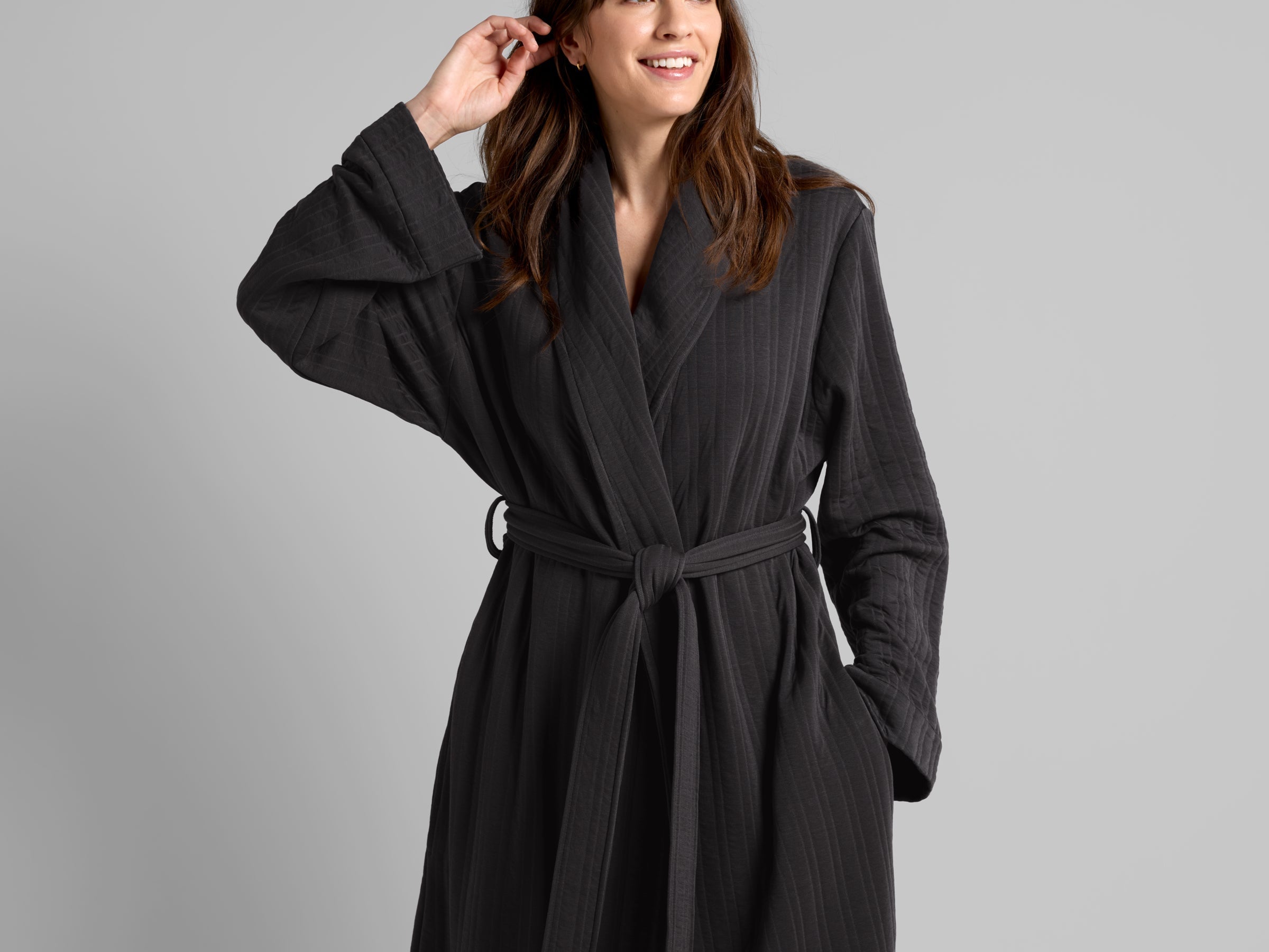 Cozy Knit Robe (Coal)