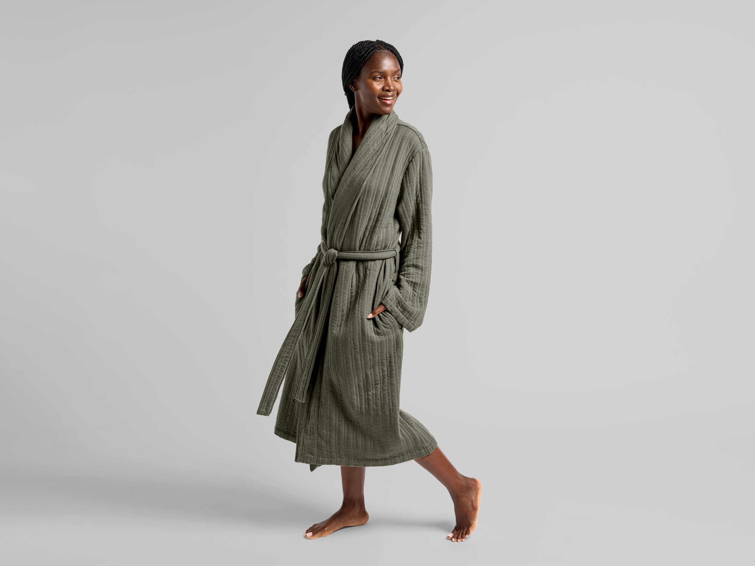Cozy Knit Robe (Moss)