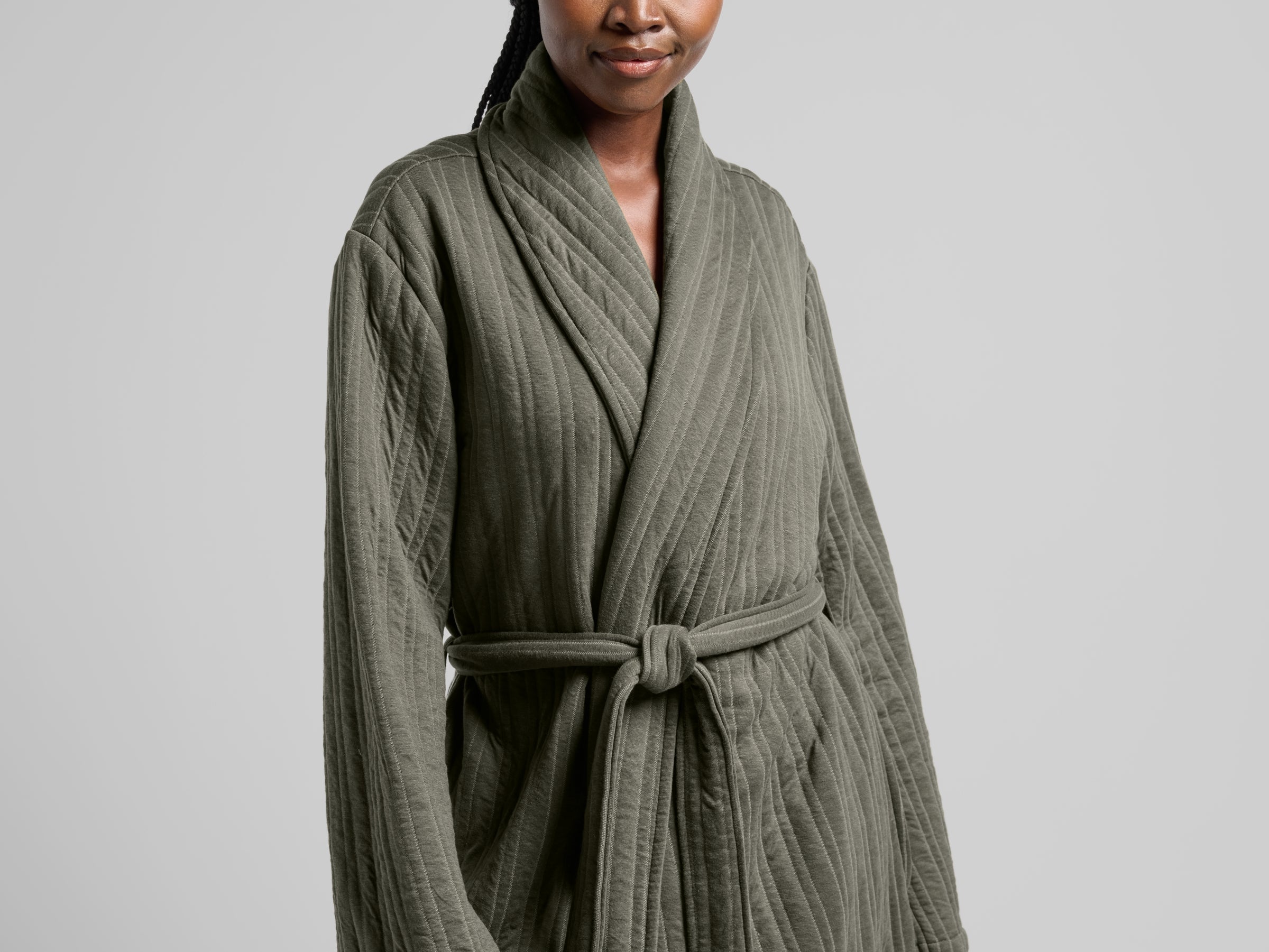 Cozy Knit Robe (Moss)