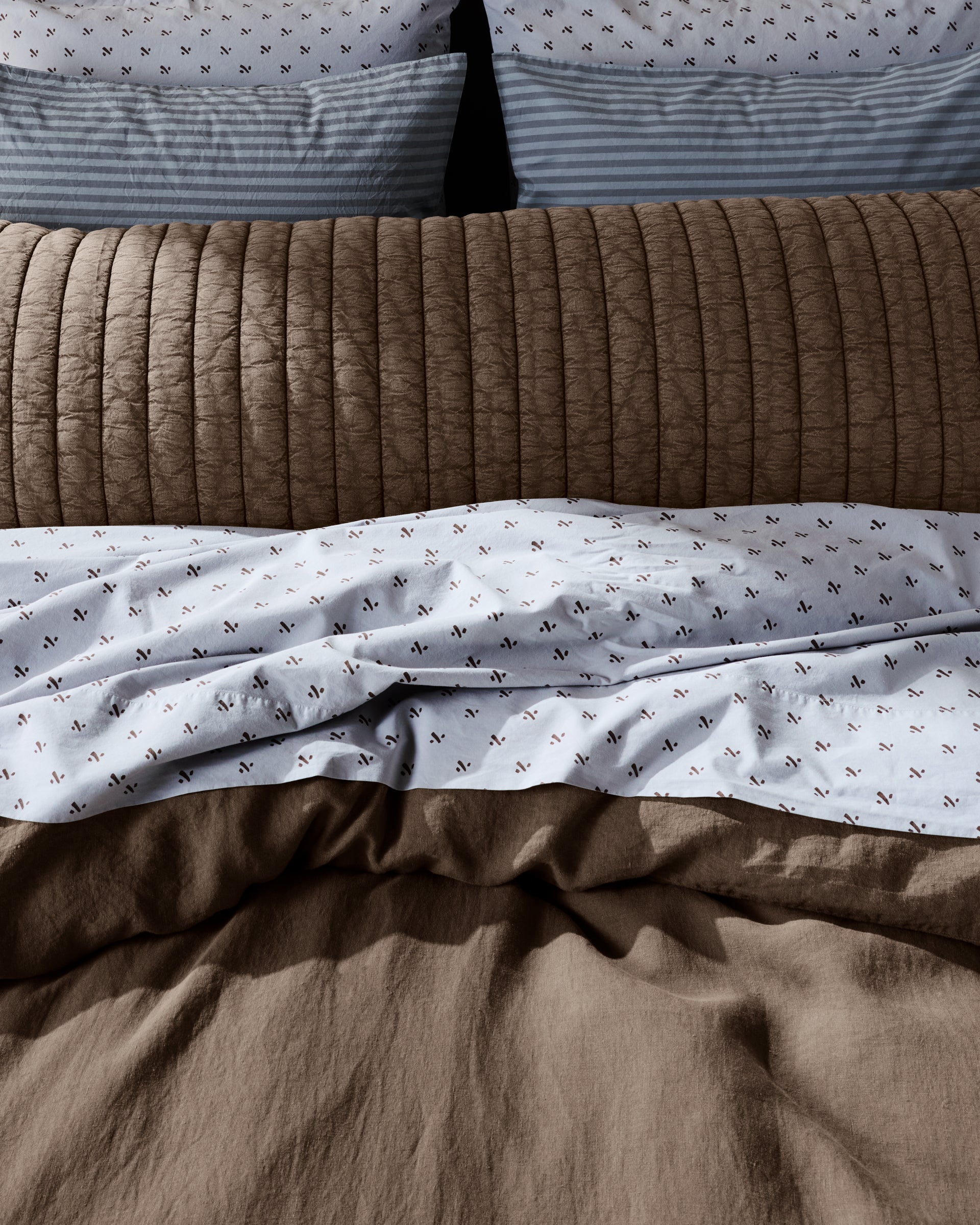 Garment Dyed Channel Body Pillow Cover (Warm Grey)