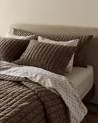 Garment Dyed Channel Sham Set (Warm Grey)