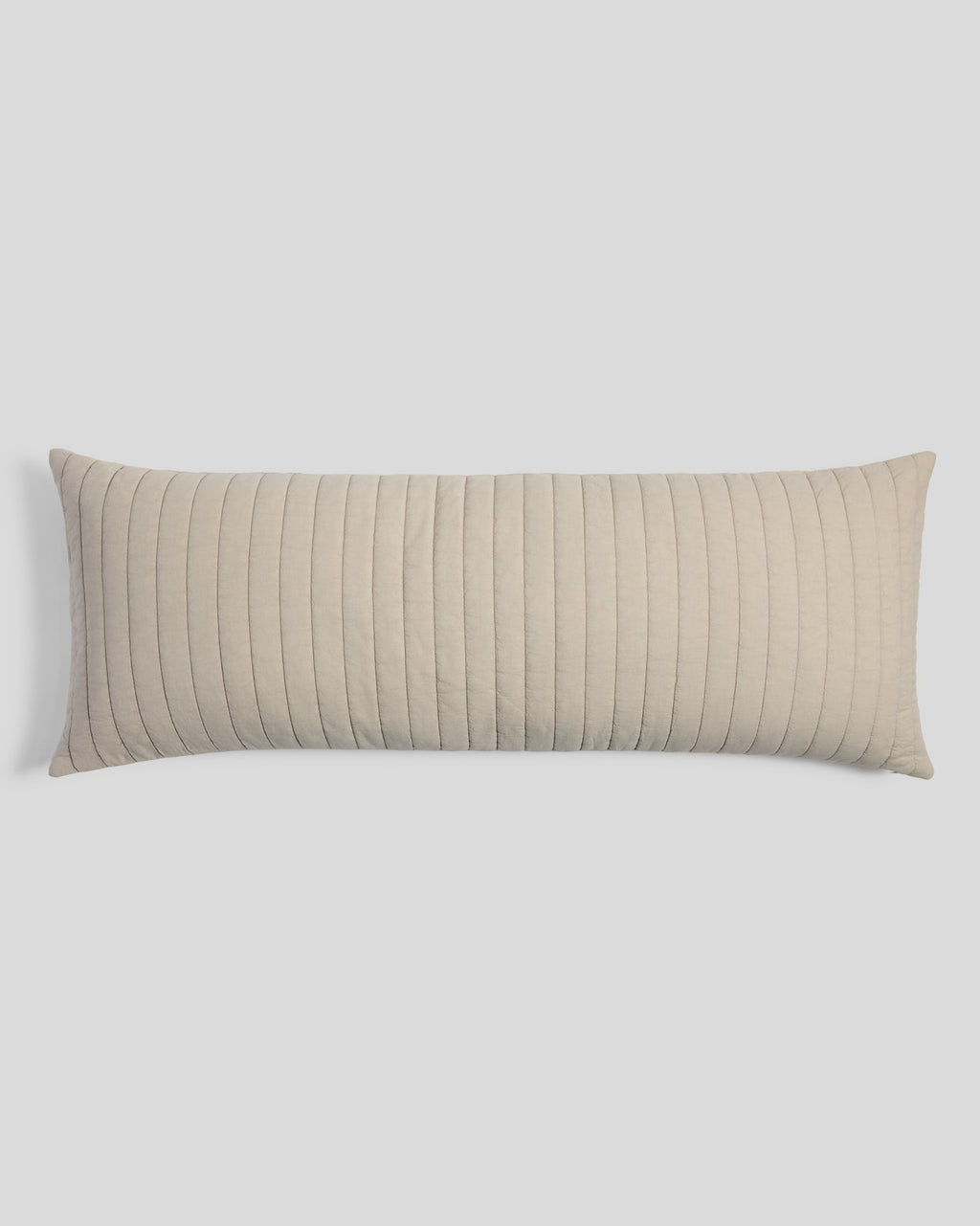Garment Dyed Channel Body Pillow Cover (Bone)
