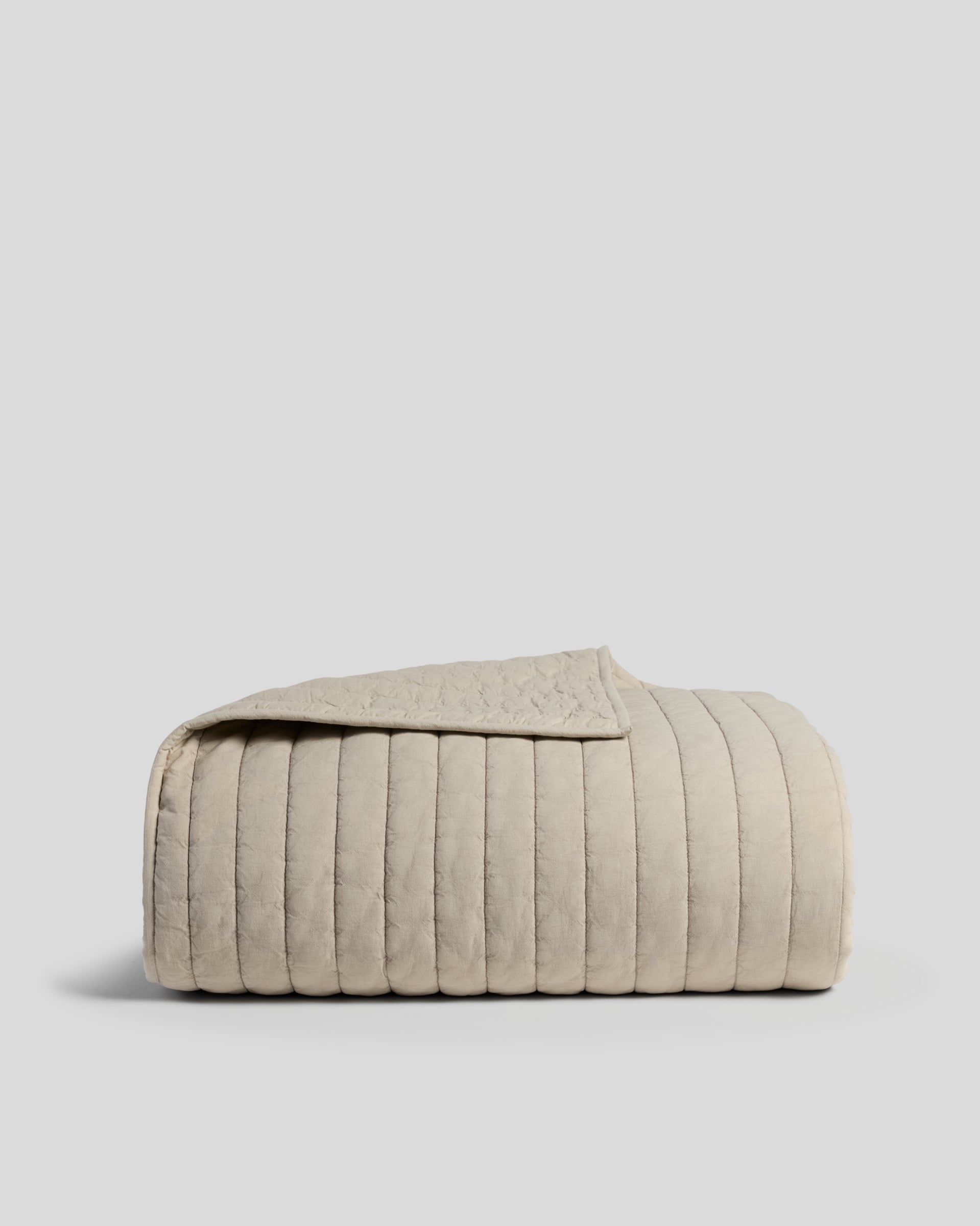 Garment Dyed Channel Quilt (Bone)