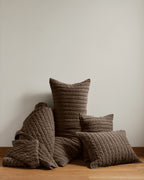 Garment Dyed Channel Body Pillow Cover (Warm Grey)