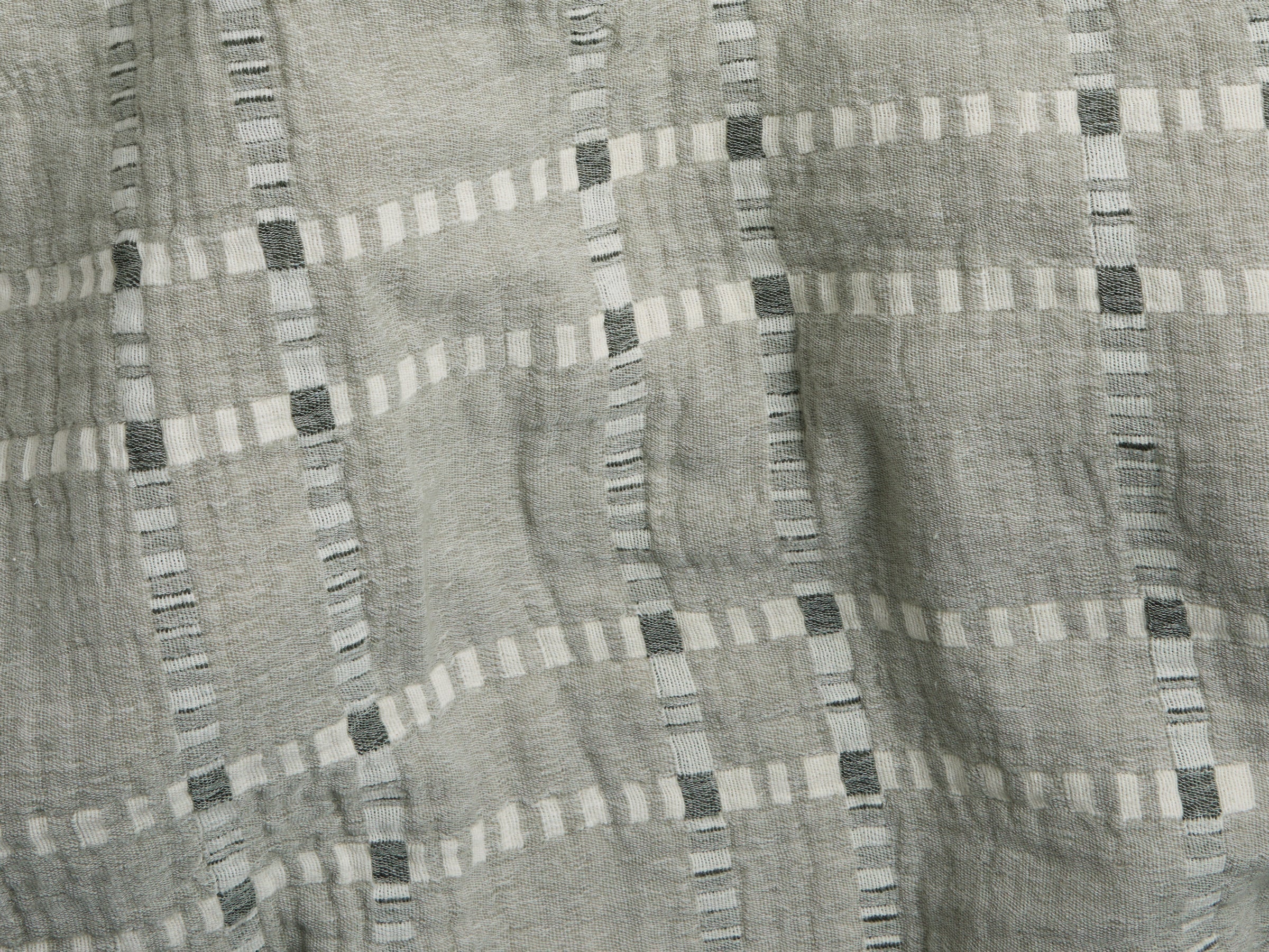 Grid Cotton Wool Coverlet - FINAL SALE (Moss)