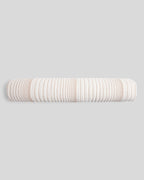 Hand Stitched Bolster Pillow Cover (Cream and Tobacco)