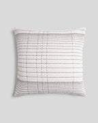 Hand Stitched Euro Pillow Cover (Ivory and Soft Black)