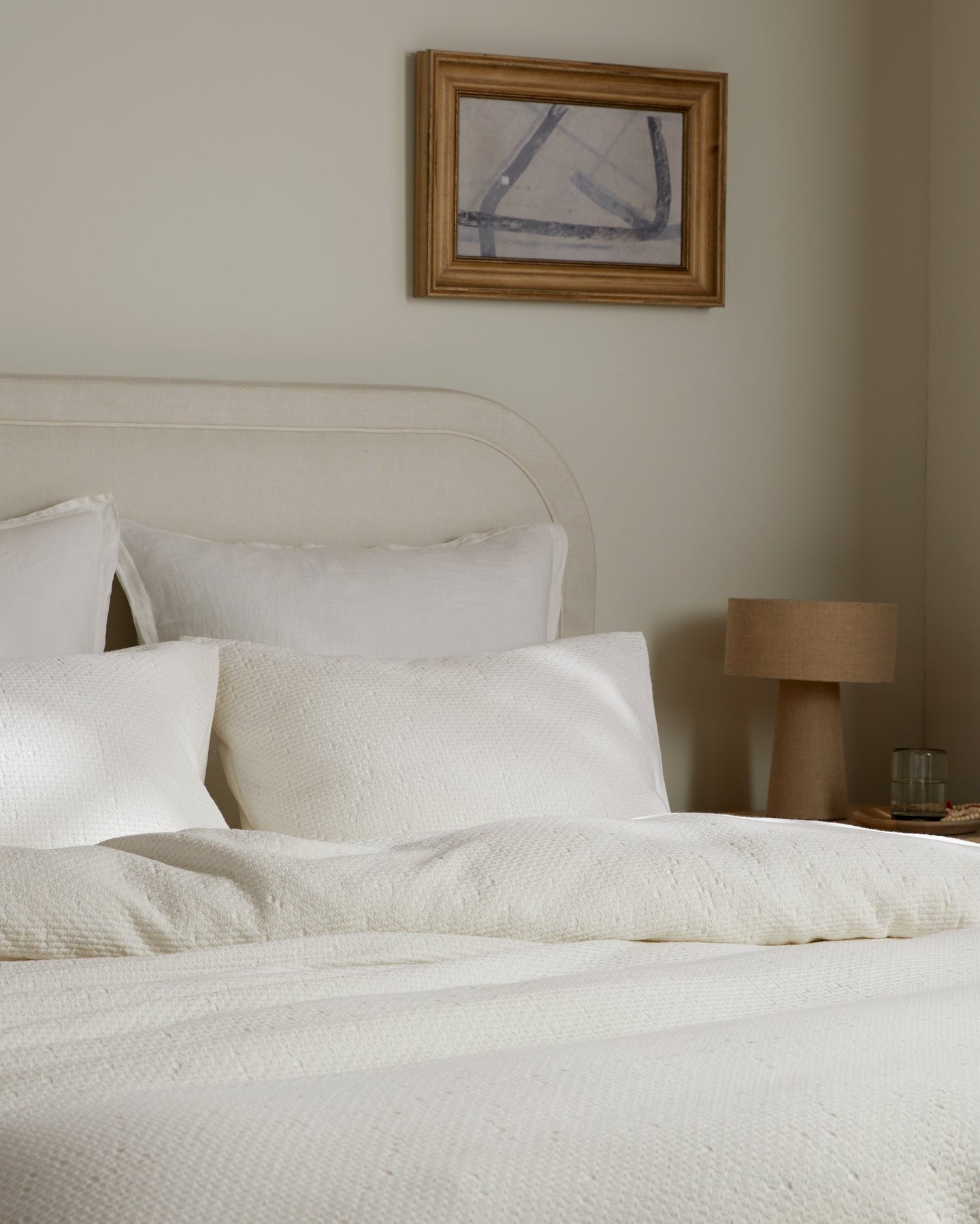 Lattice Cotton Duvet Cover (Cream)