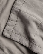 Linen Box Quilted Sham Set (Pebble)