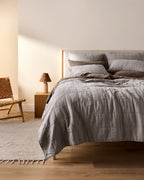 Linen Box Quilted Sham Set (Pebble)