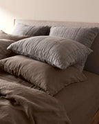 Linen Box Quilted Sham Set (Pebble)
