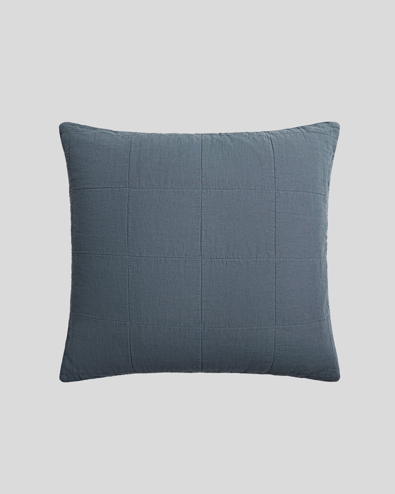 Linen Box Quilted Euro Sham (Dusk)