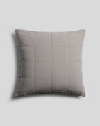 Linen Box Quilted Euro Sham (Pebble)