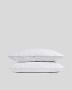 Linen Box Quilted Sham Set (White)