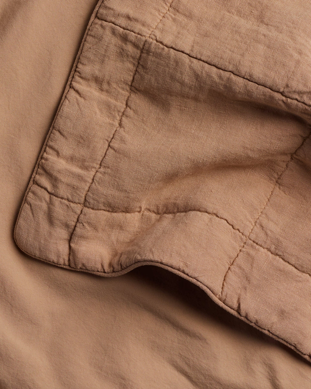 Linen Box Quilted Sham Set (Adobe)